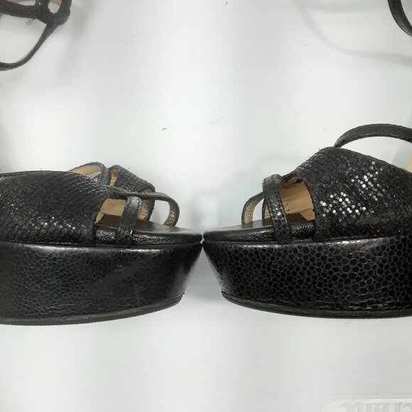 Jimmy Choo Women's Pumps Heels Black strappy - Picture 2 of 8